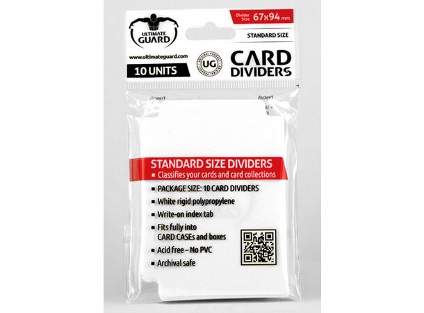 Card Dividers x10 Hvit Ultimate Guard